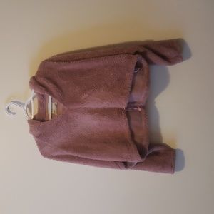 Urban Outfitters pink sherpa crop sweater size XS.